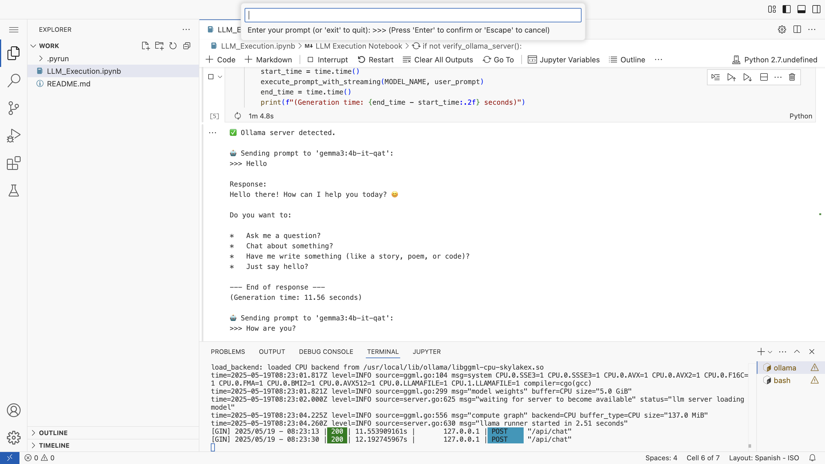 LLM Execution Pipeline in PyRun
